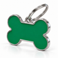 TAGiDOG Solid Bone Green ID Tag Medium dog ID tag, angled view
