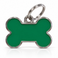 TAGiDOG Solid Bone Green ID Tag Small dog ID tag, front view on white