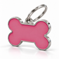 TAGiDOG Solid Bone Pink  ID Tag Medium dog ID tag, angled view