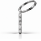 TAGiDOG Solid Bone Red ID Tag Small side profile showing tag thickness and split ring