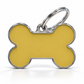 TAGiDOG Solid Bone Yellow ID Tag Medium dog ID tag, front view on white