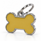 TAGiDOG Solid Bone Yellow ID Tag Small dog ID tag, angled view