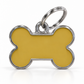 TAGiDOG Solid Bone Yellow ID Tag Small dog ID tag, front view on white