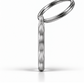 TAGiDOG Solid Heart Black ID Tag side profile showing tag thickness and split ring