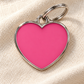TAGiDOG Solid Heart Pink ID Tag dog ID tag on light linen