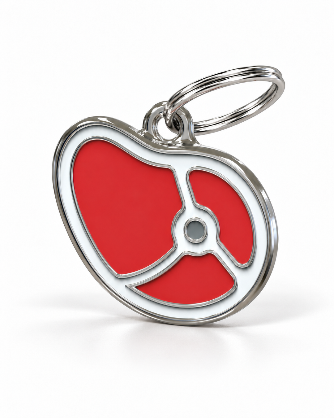 TAGiDOG Steak ID Tag dog ID tag, angled view