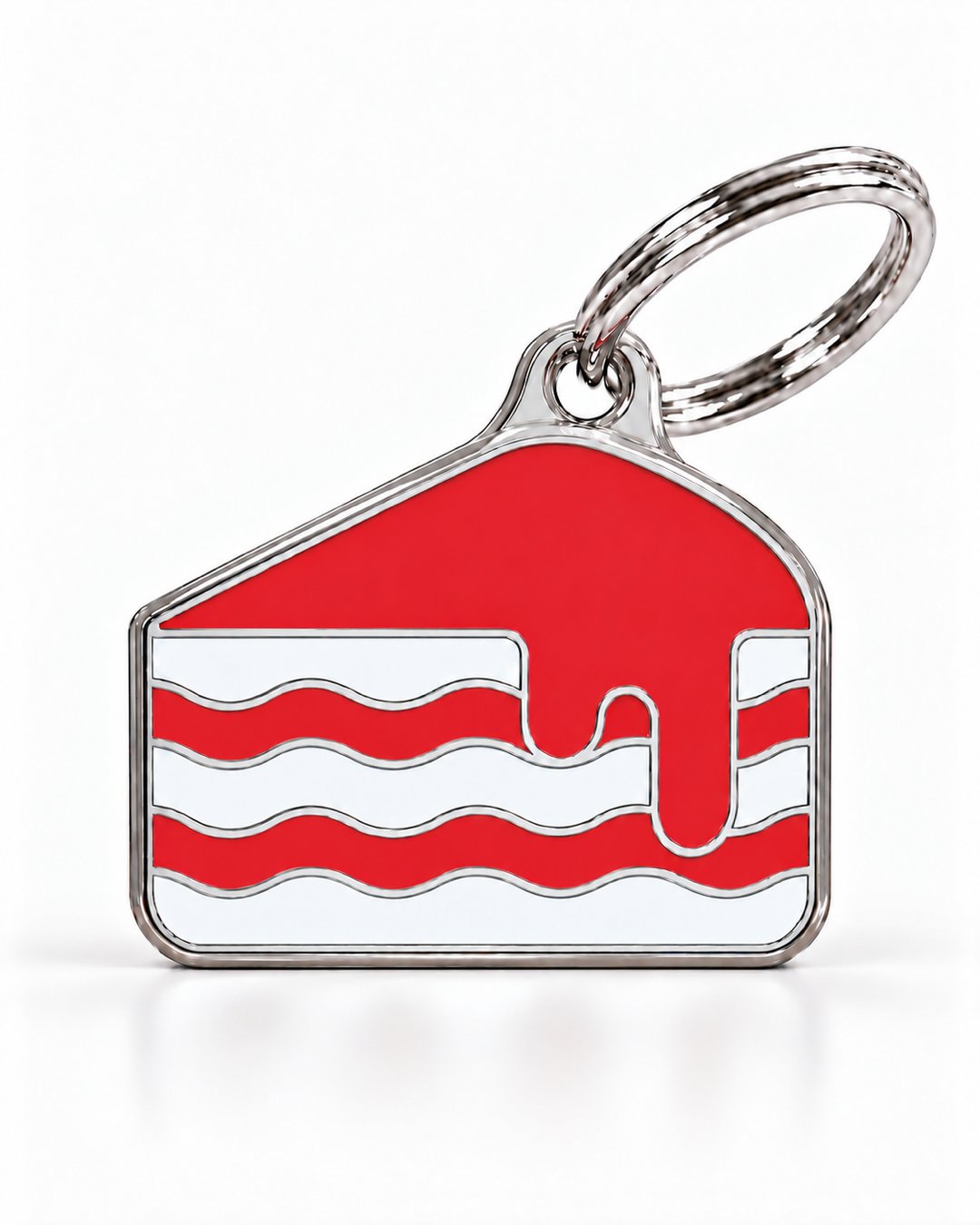 TAGiDOG Strawberry Cake ID Tag dog ID tag, front view on white