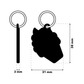 TAGiDOG Chocolate Ice Cream ID Tag ID tag dimensions, 31 mm wide and 38 mm high, 3 mm thickness