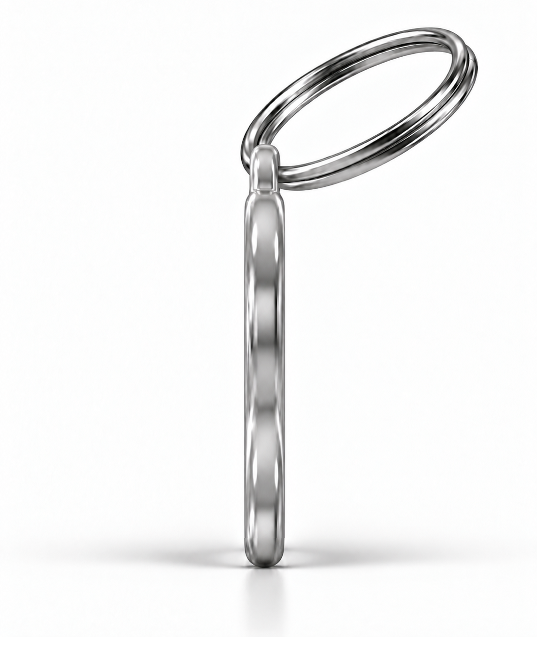 TAGiDOG Vanilla Ice Cream ID Tag side profile showing tag thickness and split ring