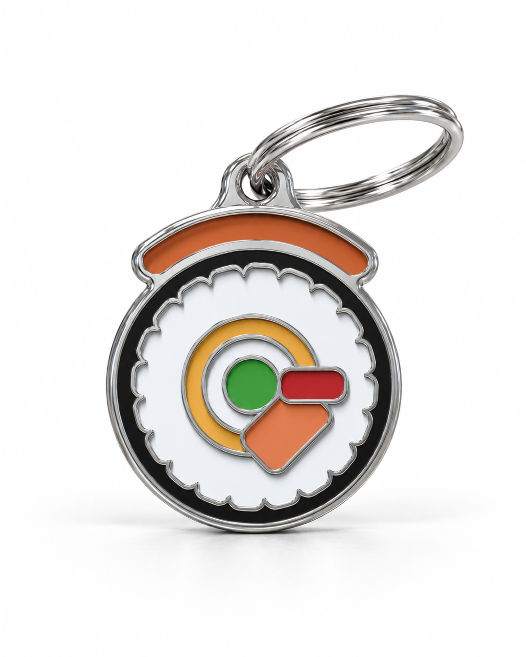 TAGiDOG Sushi ID Tag dog ID tag, front view on white