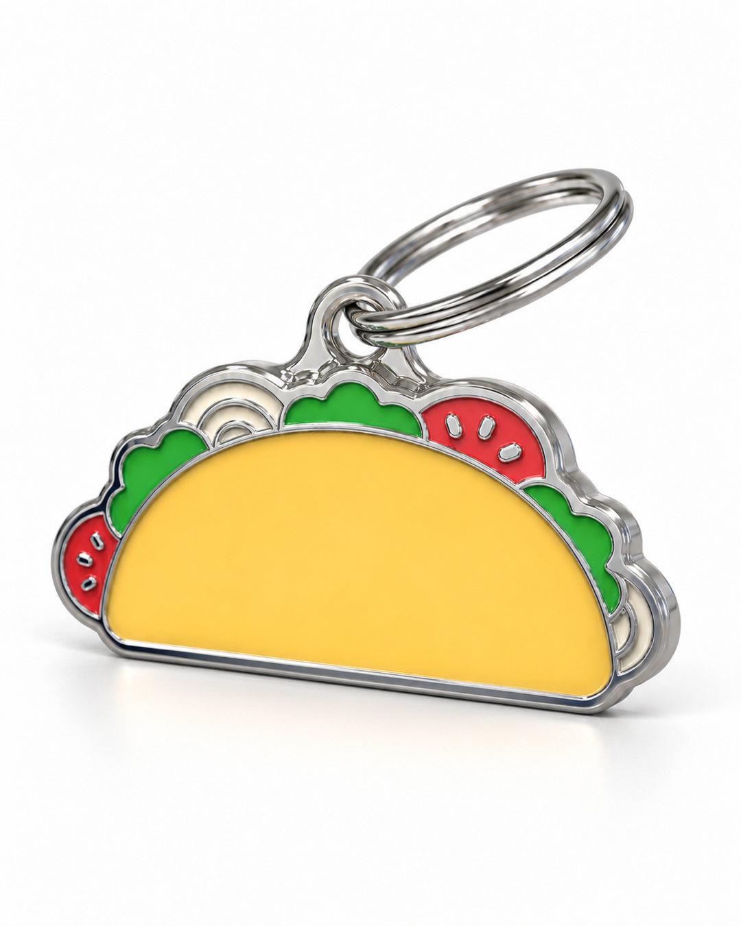 TAGiDOG Taco ID Tag dog ID tag, angled view