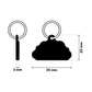 TAGiDOG Taco ID Tag ID tag dimensions, 35 mm wide and 22 mm high, 3 mm thickness
