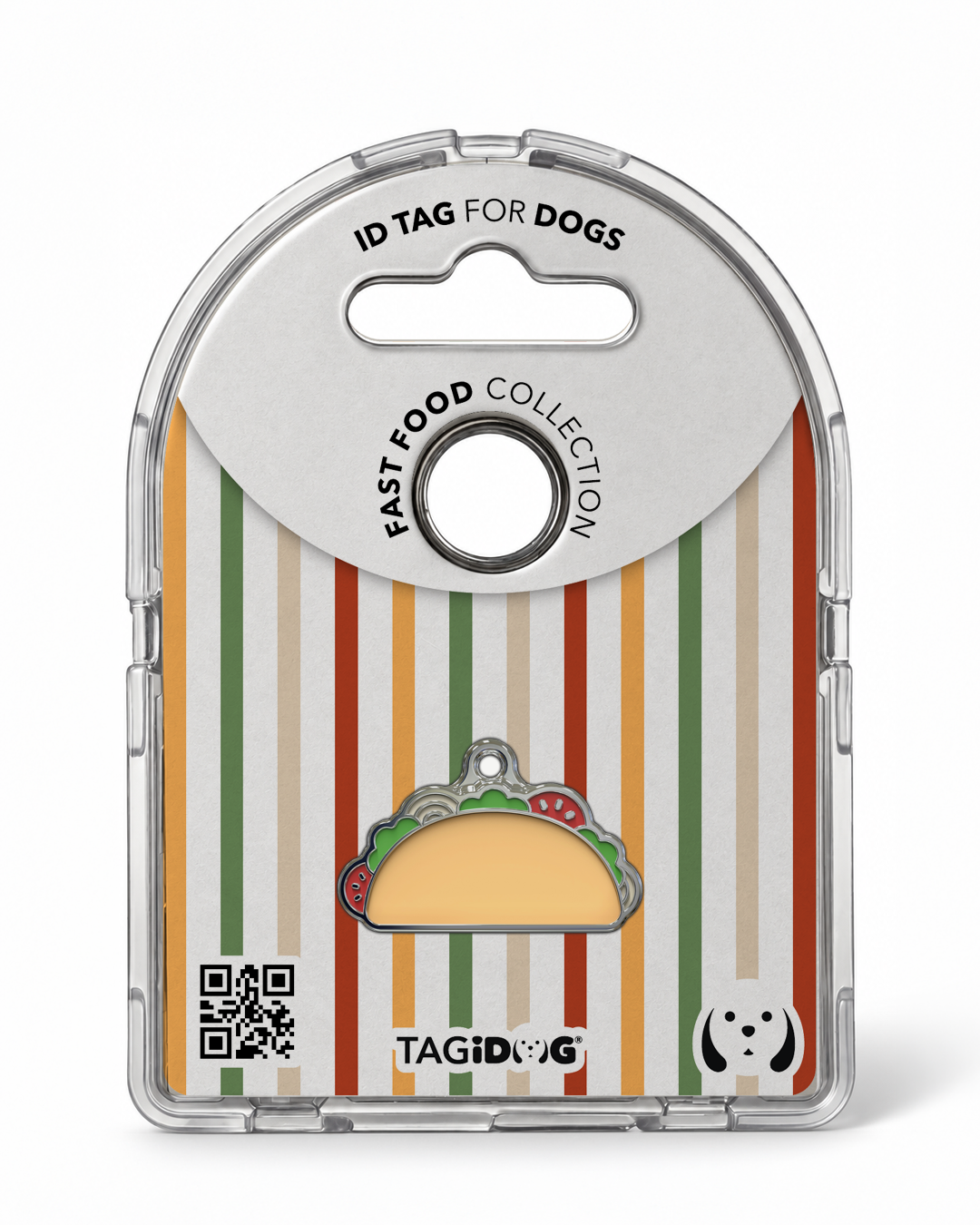 TAGiDOG Taco ID Tag in retail packaging