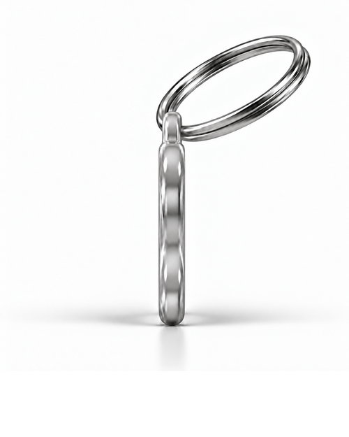 TAGiDOG Taco ID Tag side profile showing tag thickness and split ring