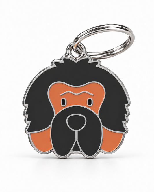 TAGiDOG Tibetan Mastiff Dog ID Tag, front view on white