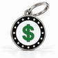 TAGiDOG USD Coin ID Tag dog ID tag, front view on white