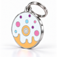 TAGiDOG Vanilla Donut ID Tag dog ID tag, angled view