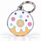 TAGiDOG Vanilla Donut ID Tag dog ID tag, front view on white