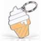 TAGiDOG Vanilla Ice Cream ID Tag dog ID tag, front view on white