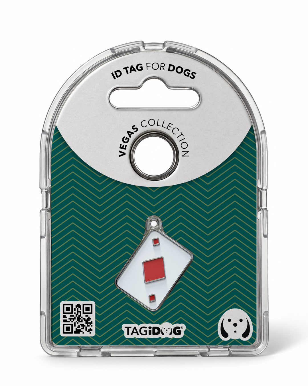 TAGiDOG Vegas Diamonds ID Tag in retail packaging