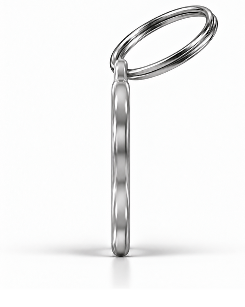 TAGiDOG Vegas Diamonds ID Tag side profile showing tag thickness and split ring