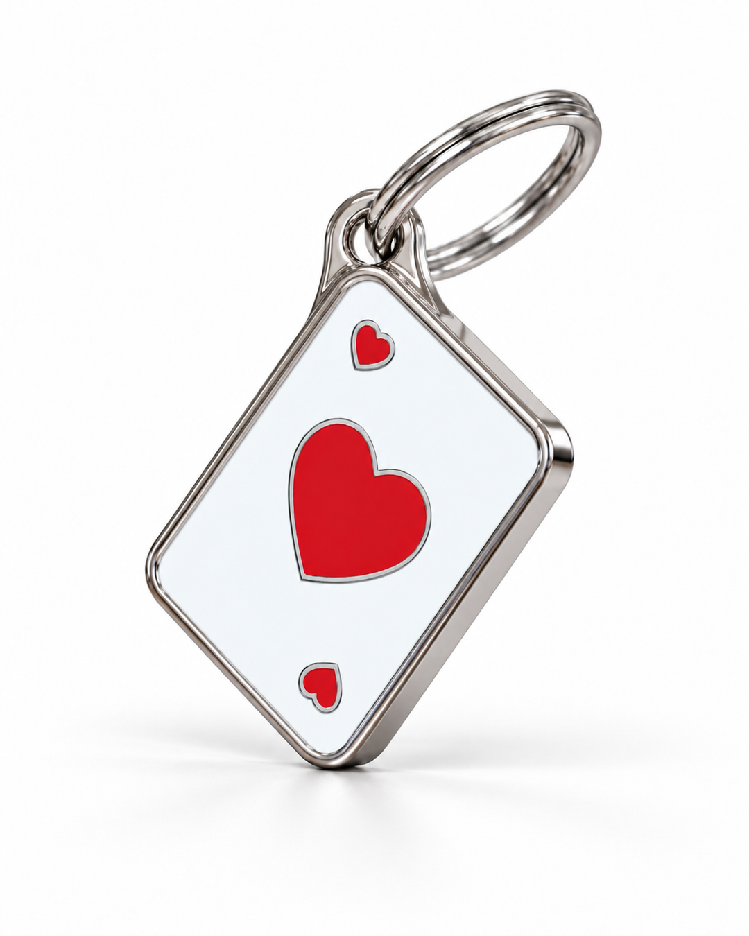 TAGiDOG Vegas Hearts ID Tag dog ID tag, angled view