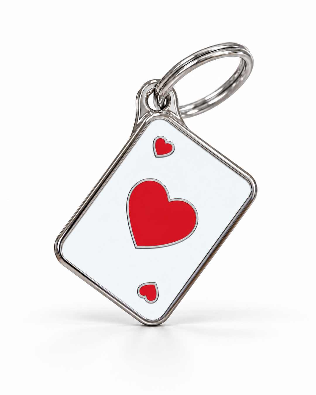 TAGiDOG Vegas Hearts ID Tag dog ID tag, front view on white