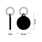 TAGiDOG Classic Rose Round ID Tag dimensions, 26 mm wide and 31 mm high, 3 mm thickness