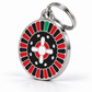 TAGiDOG Vegas Roulette ID Tag, angled view
