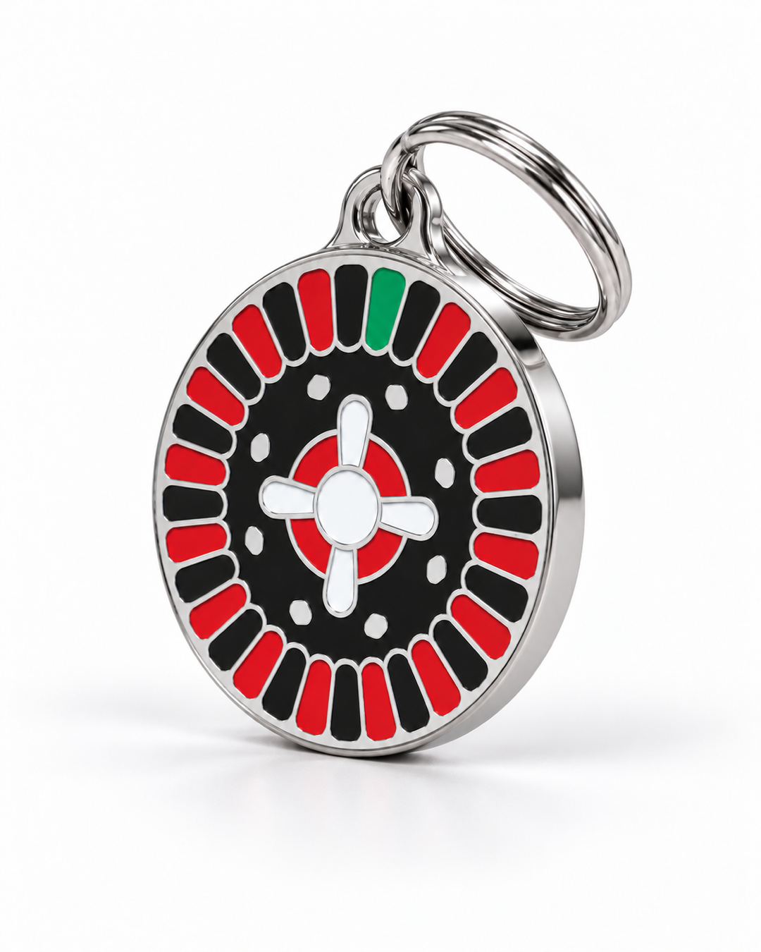 TAGiDOG Vegas Roulette ID Tag, angled view