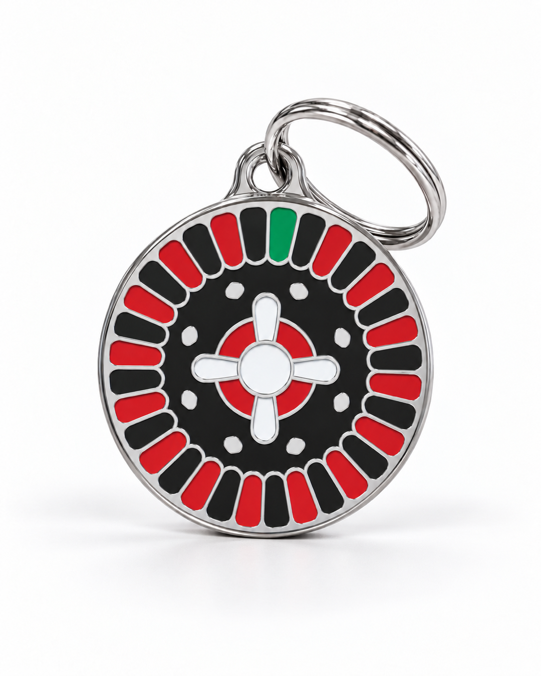 TAGiDOG Vegas Roulette ID Tag, front view on white
