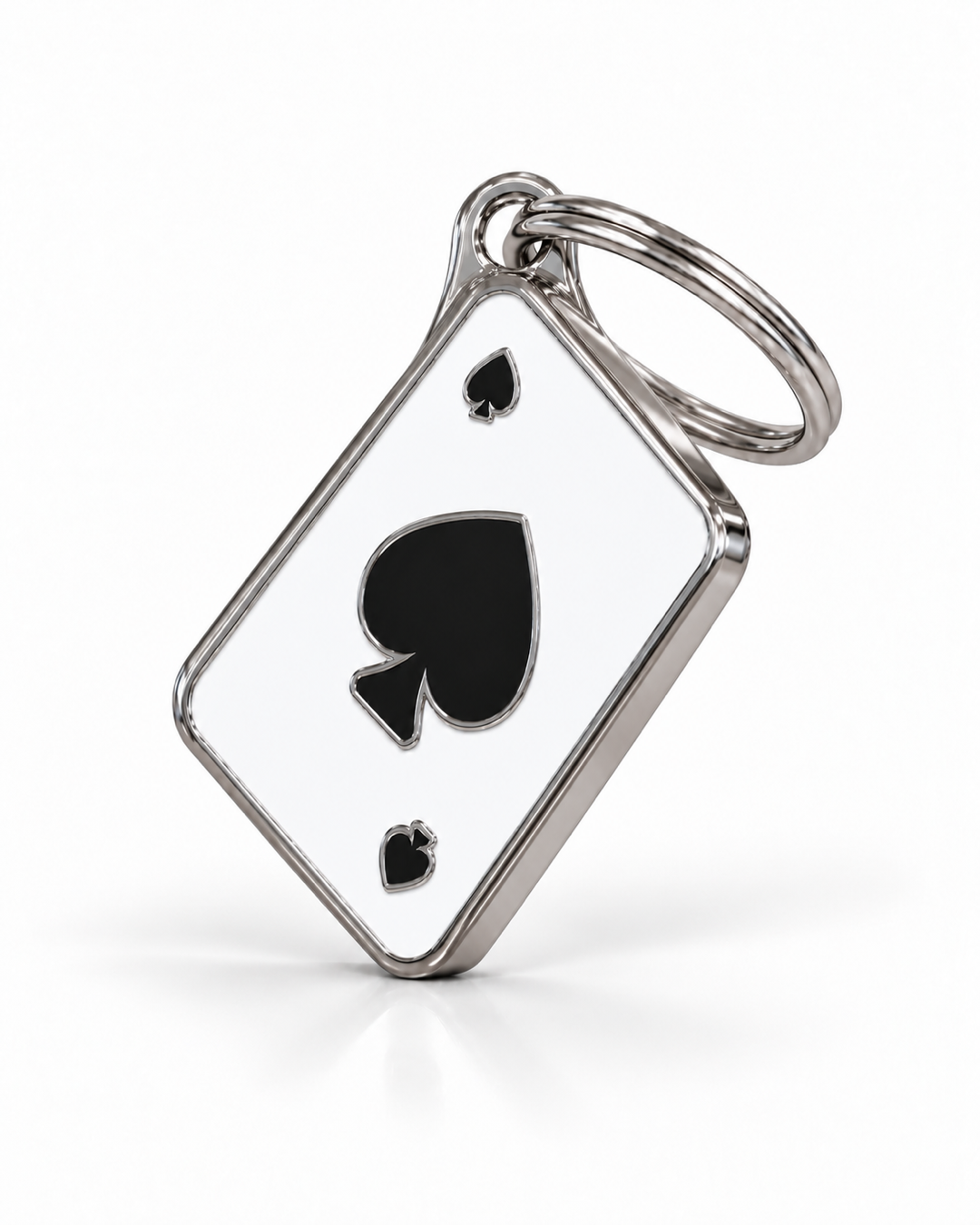 TAGiDOG Vegas Spades ID Tag dog ID tag, angled view