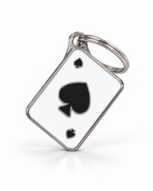 TAGiDOG Vegas Spades ID Tag dog ID tag, front view on white