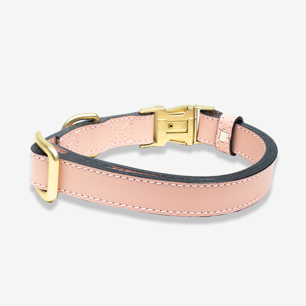 Leather Dog Collar - Royal Pink – Markedcorner