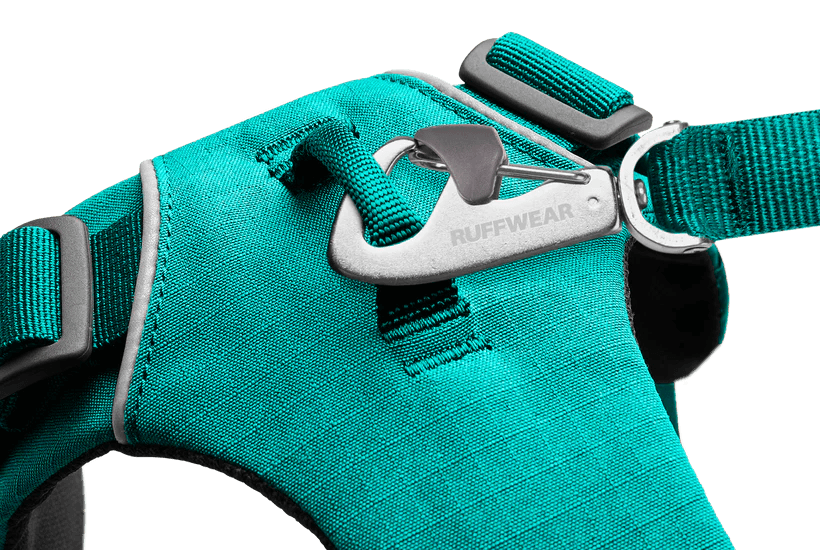 Front Range Dog Harness - Aurora Teal - Ruffwear - Collar