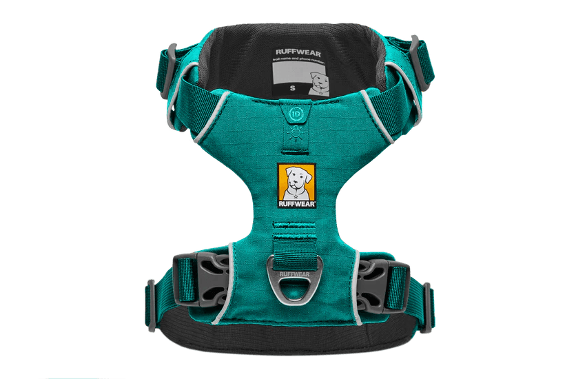 Front Range Dog Harness - Aurora Teal - Ruffwear - Collar